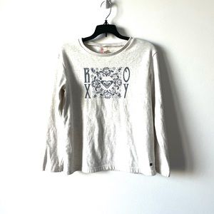 Roxy Girls Sweatshirt Oatmeal Fleece Size XXL 16
